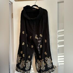 Anthropologie Charcoal Textured Pants